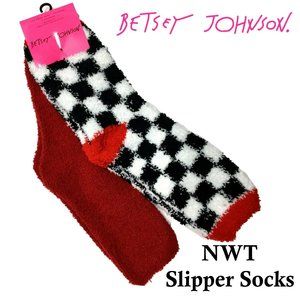 Betsey Johnson NWT Soft Cozy Slipper Sock-2 Pairs